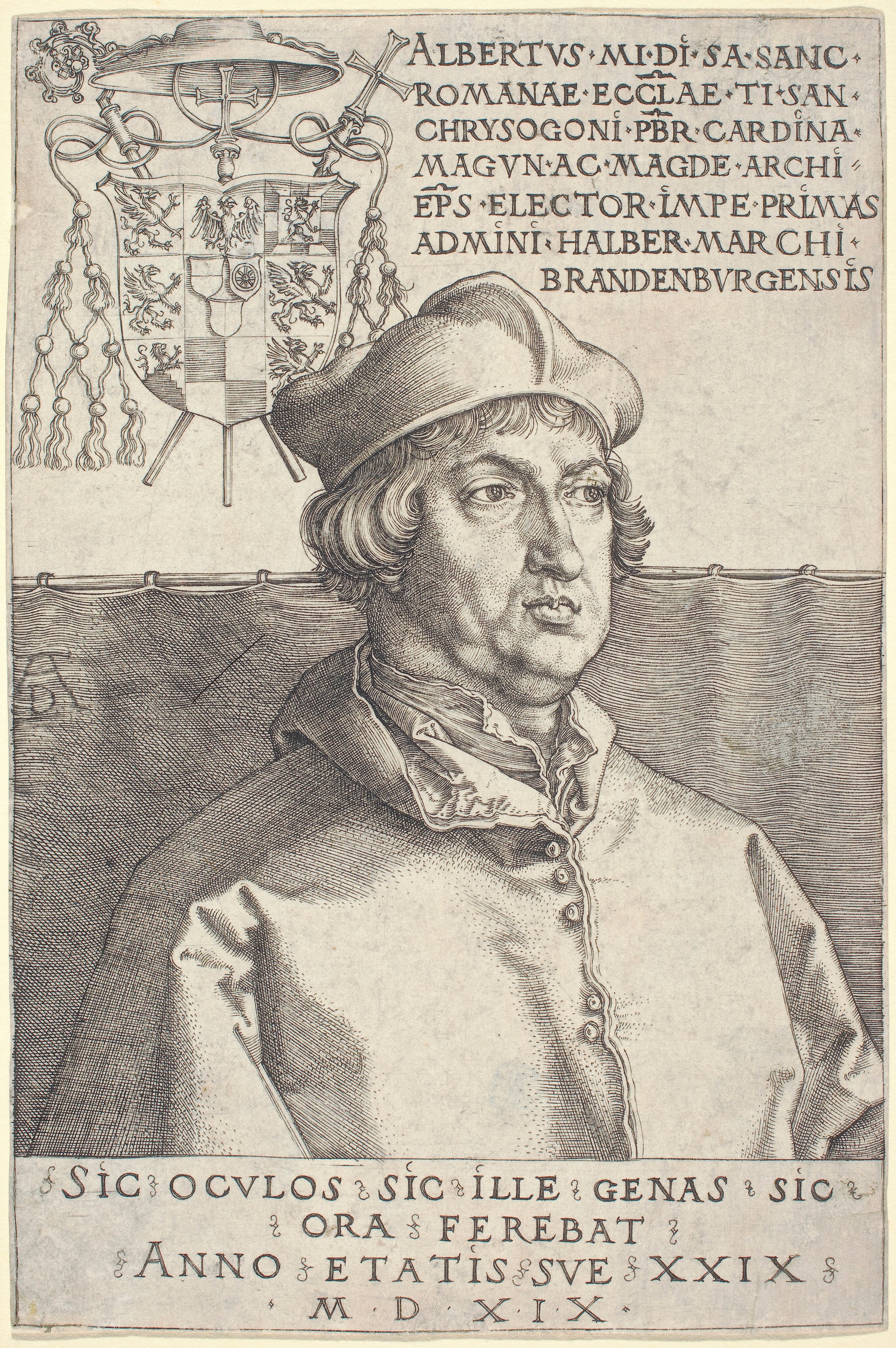 Cardinal Albrecht of Brandenburg ("Small Cardinal") - Albrecht Dürer