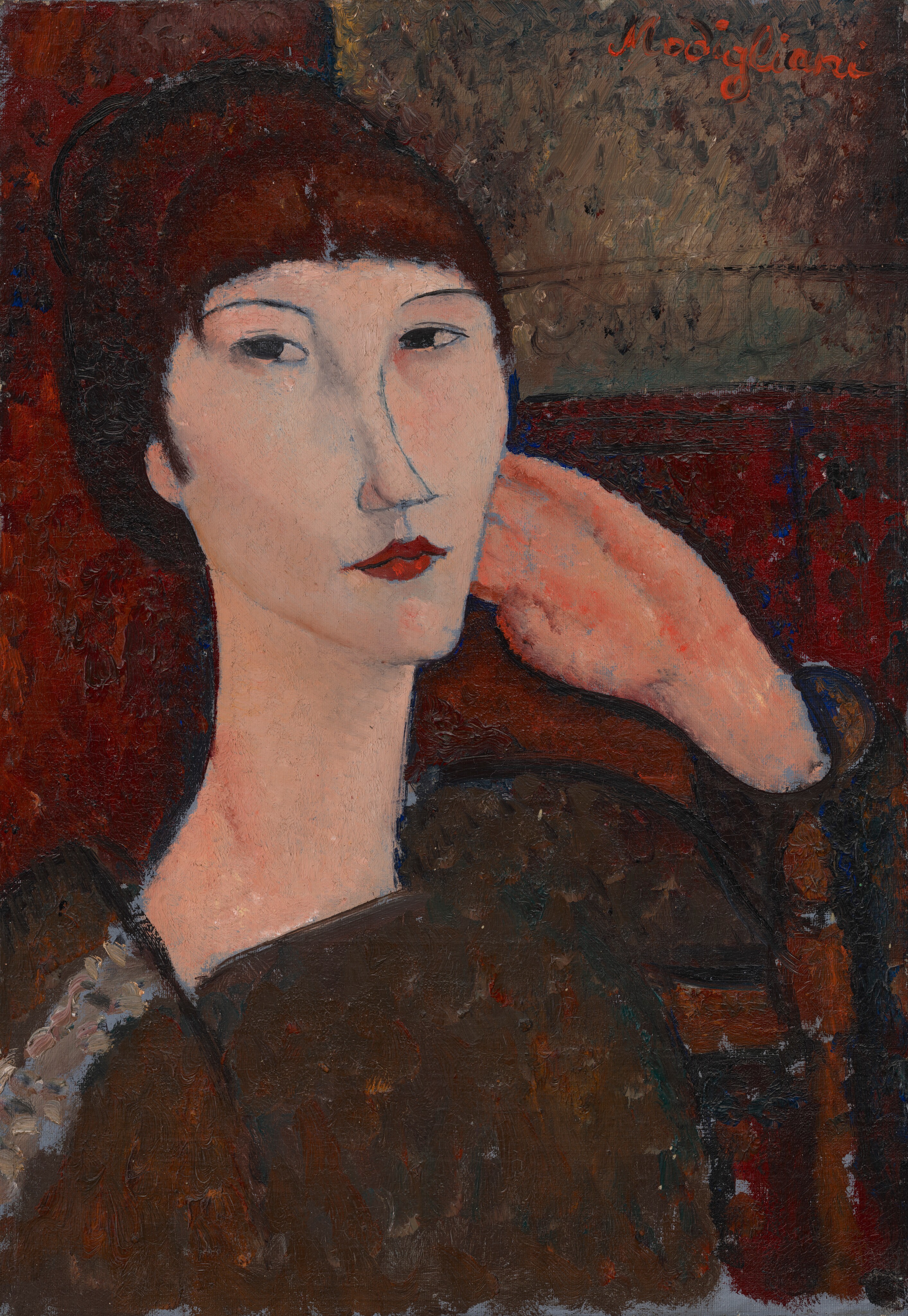 Adrienne (Woman with Bangs) - Amedeo Modigliani