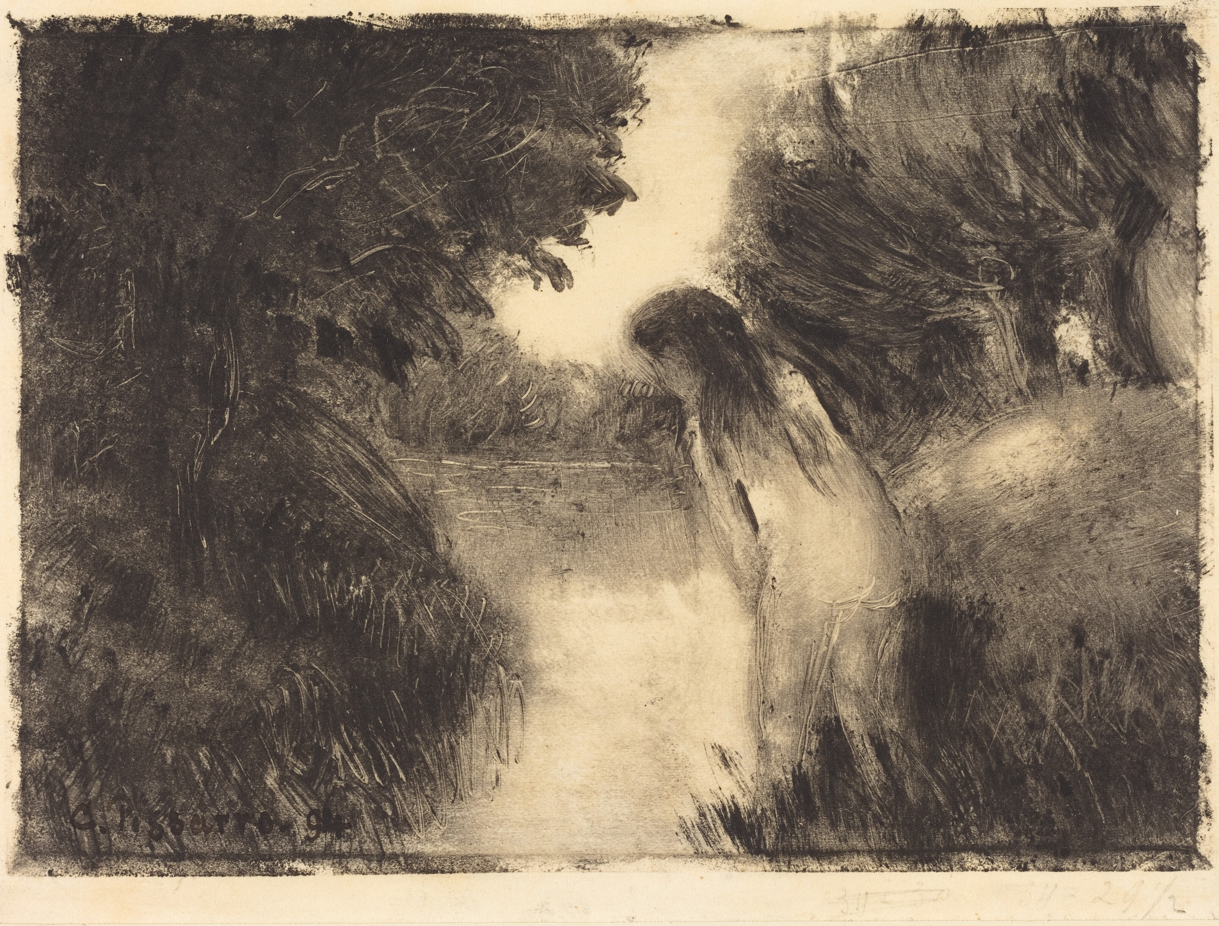 A Bather - Camille Pissarro