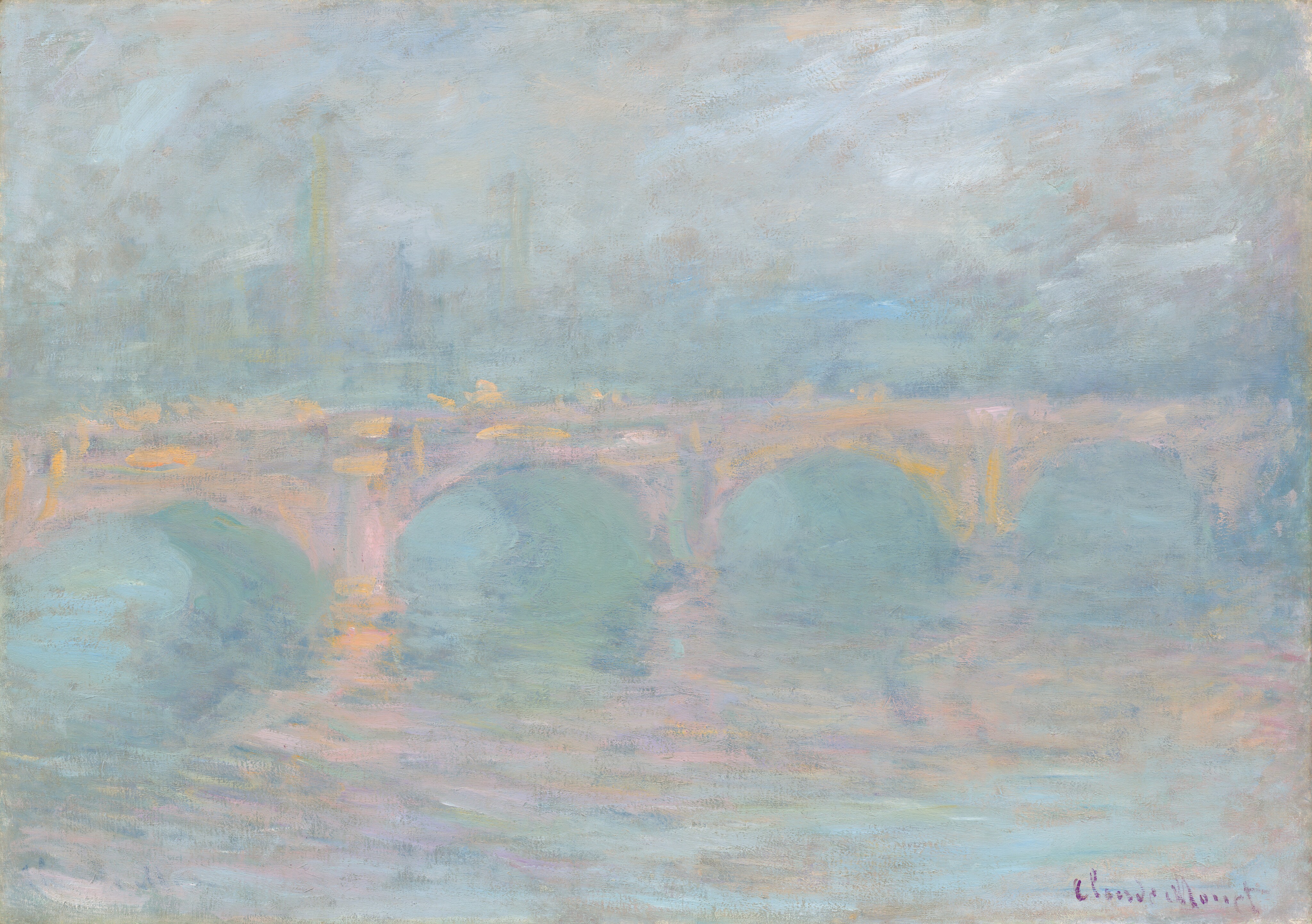 Waterloo Bridge, London, at Sunset - Claude Monet