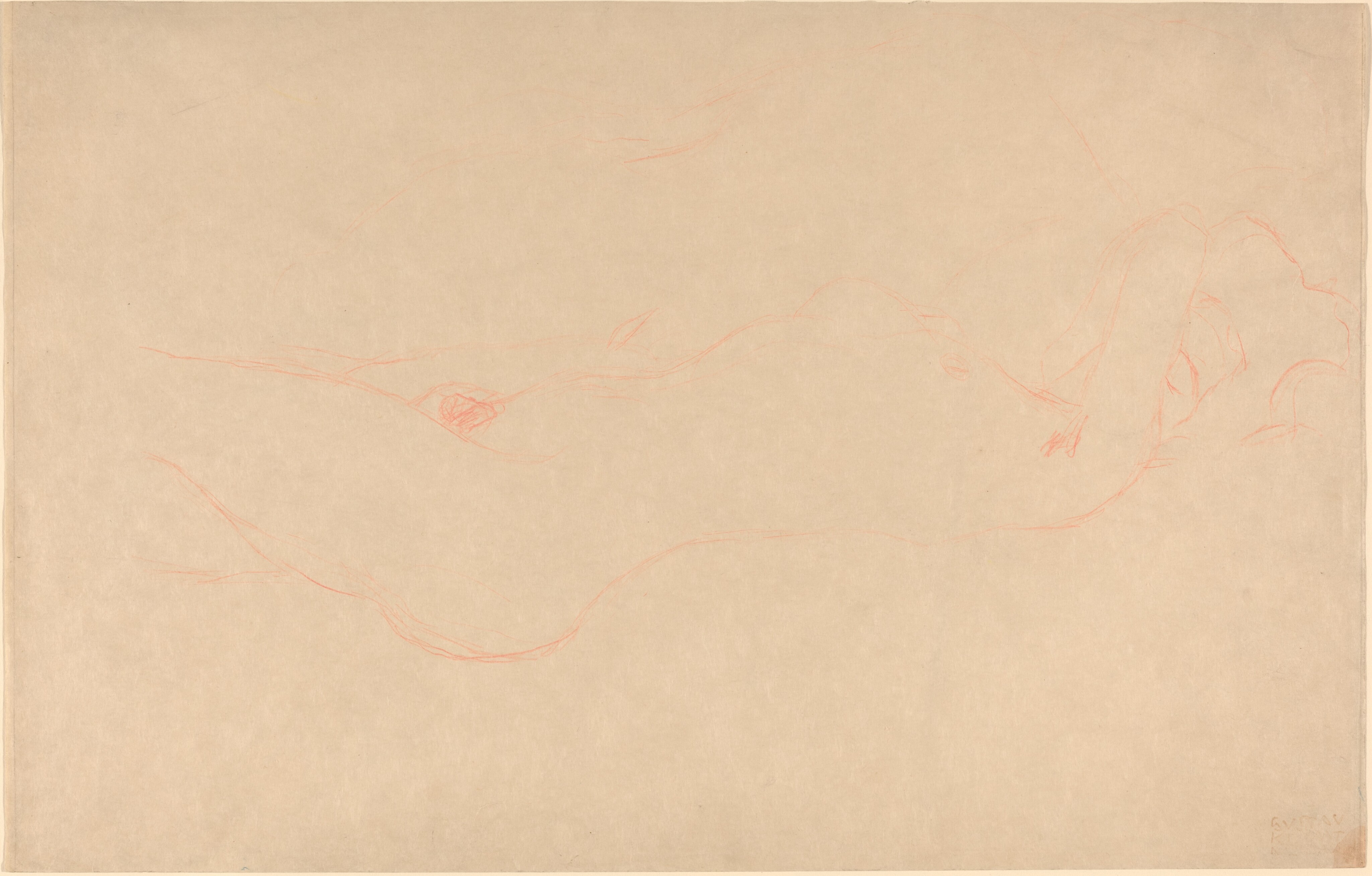 Reclining Woman - Gustav Klimt