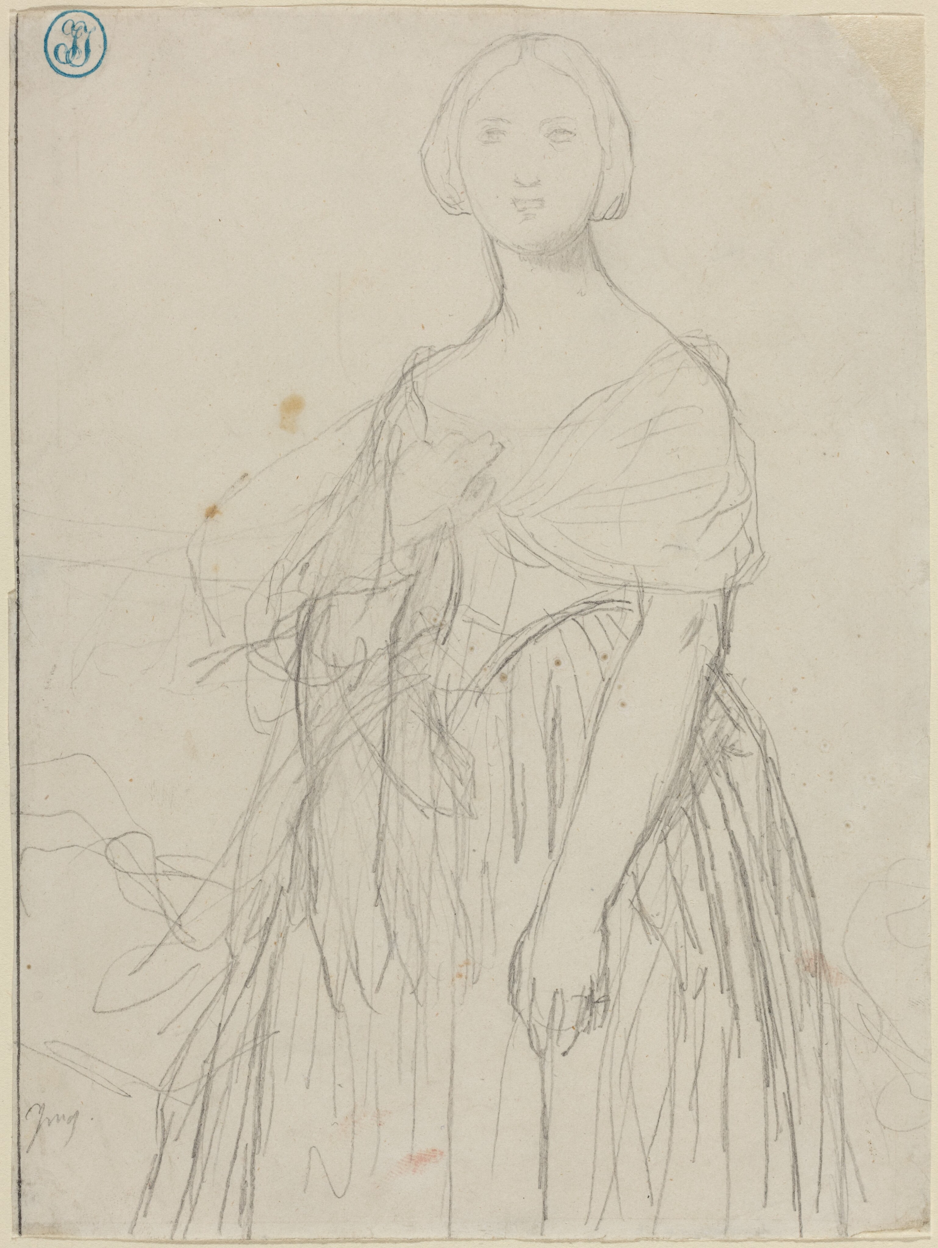 Sketch for Madame Moitessier - Jean-Auguste-Dominique Ingres