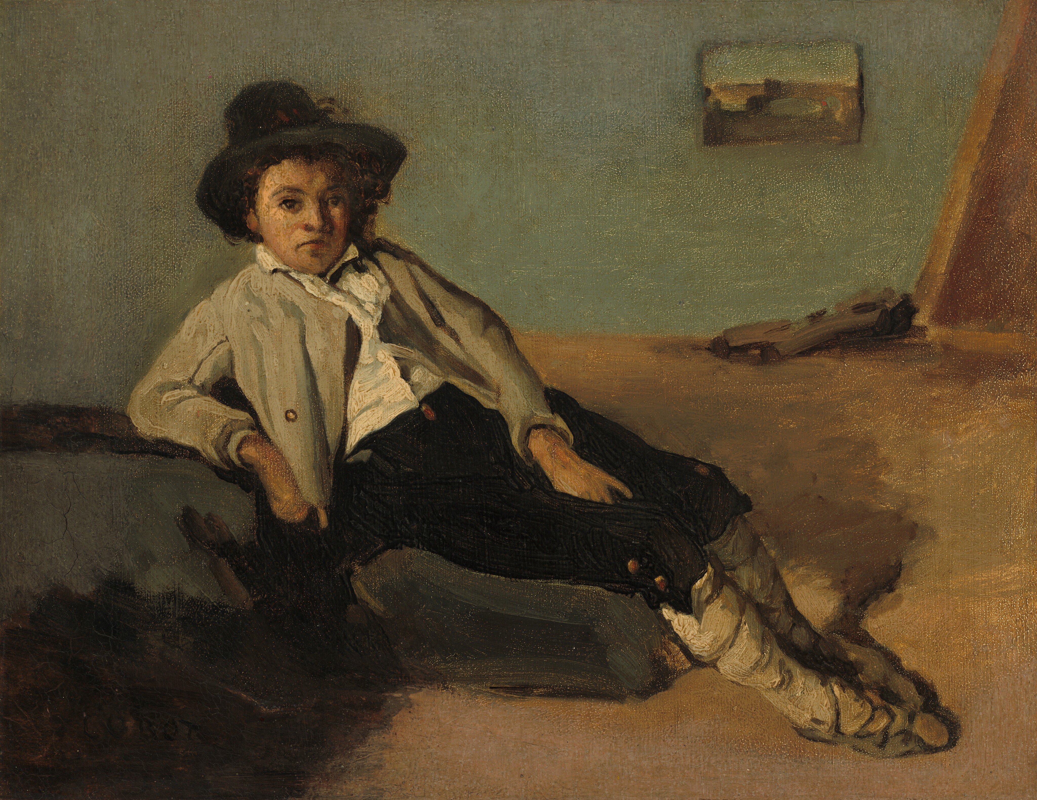 Italian Peasant Boy - Jean-Baptiste-Camille Corot