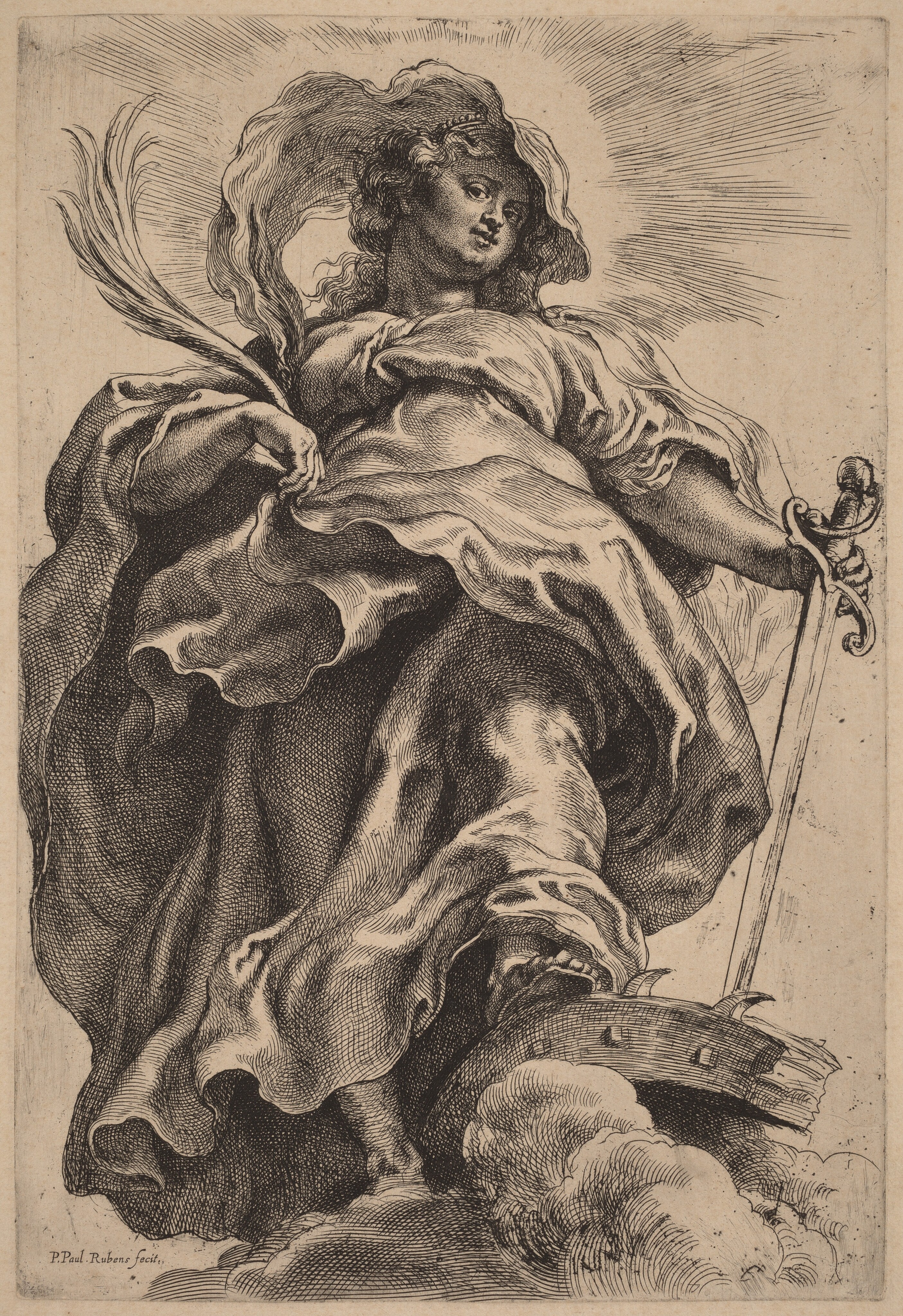 Saint Catherine in the Clouds - Peter Paul Rubens