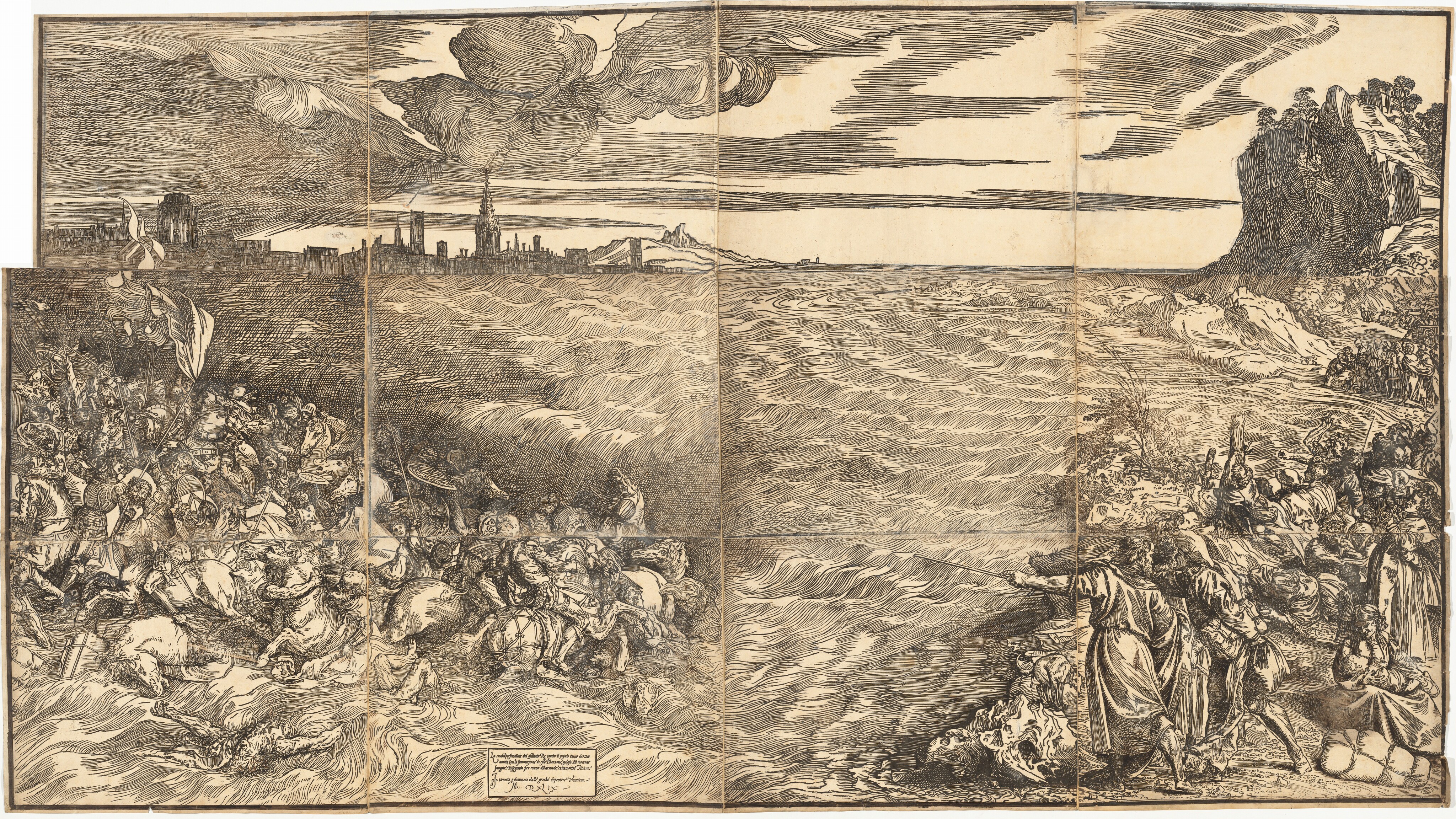 The Submersion of Pharoah's Army in the Red Sea - Titian