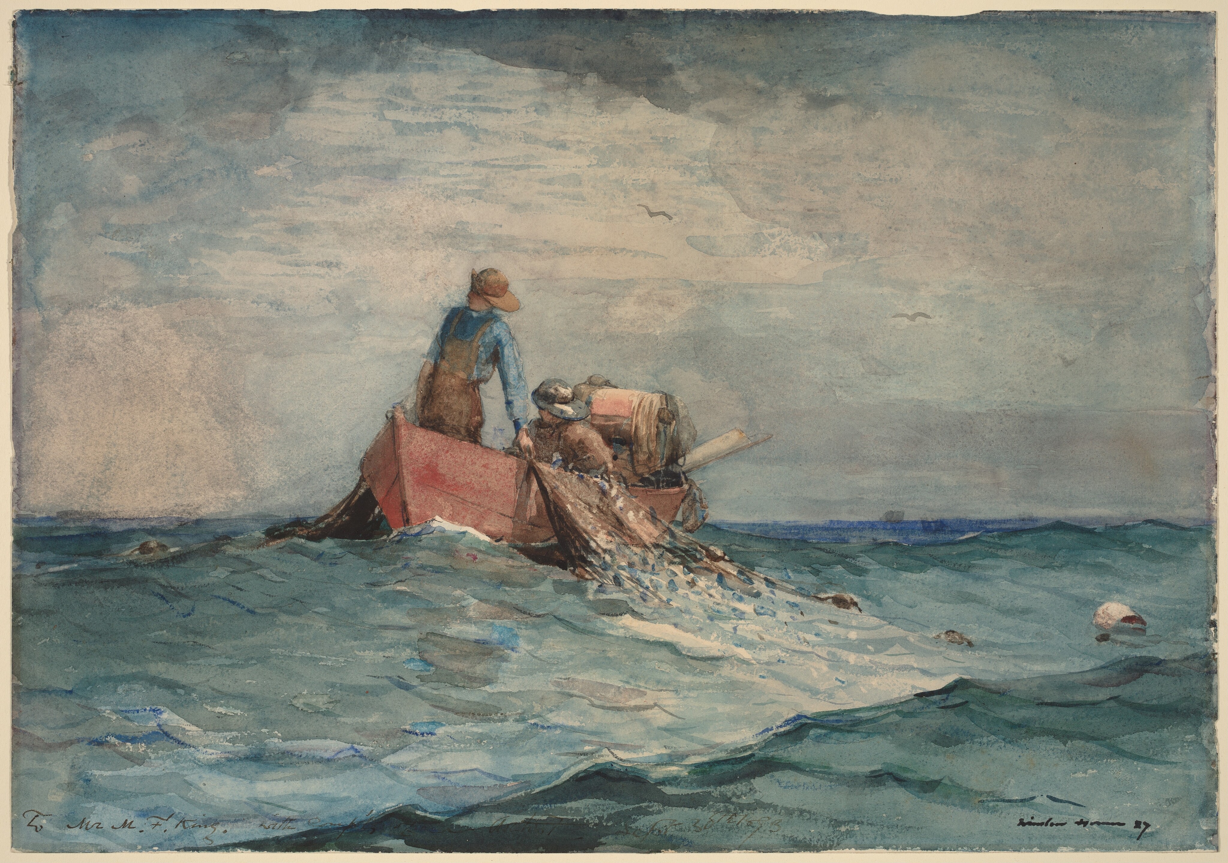 Hauling in the Nets - Winslow Homer